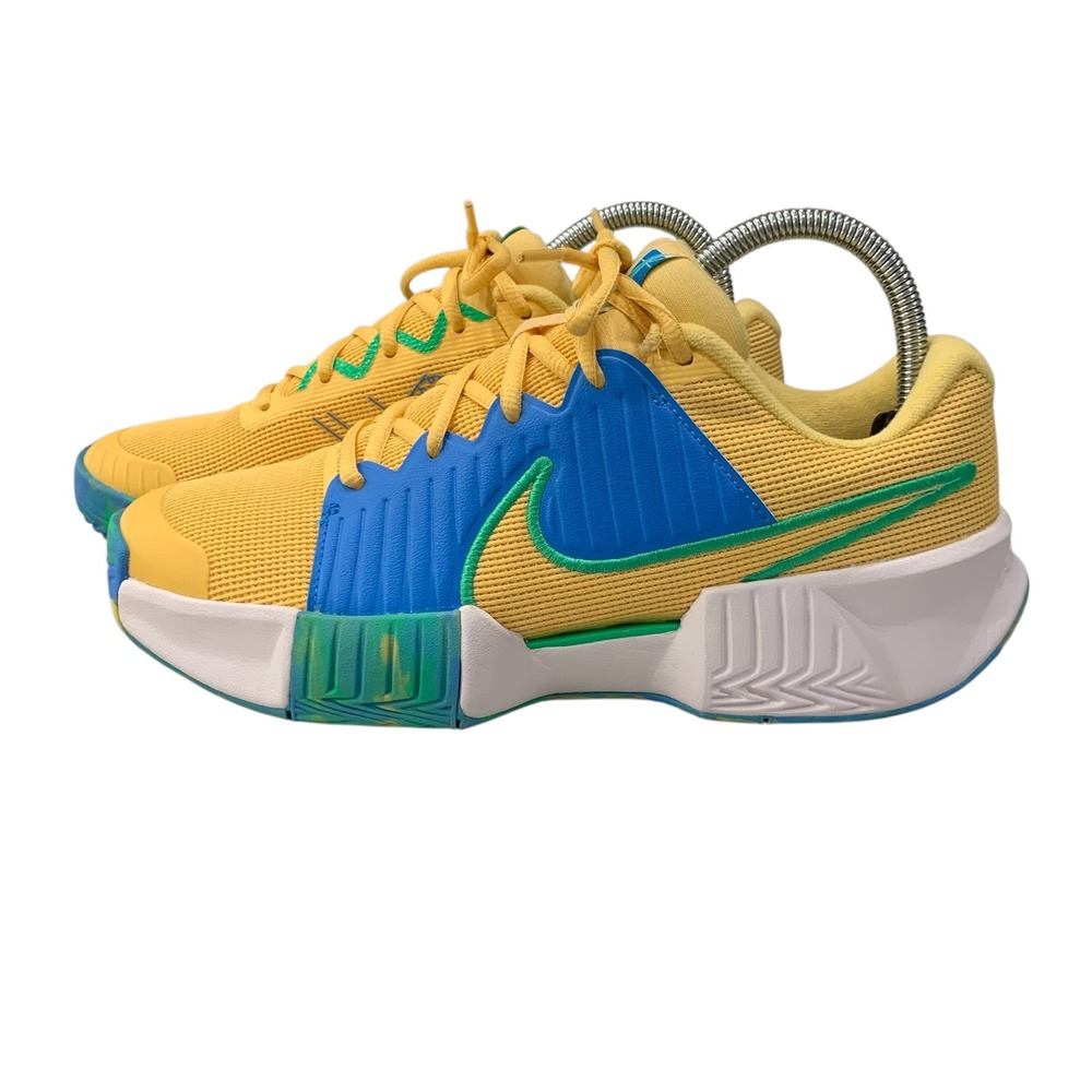Nike Zoom Challenge PB Pickleball Shoes Women's 8.5 Topaz Gold Blue Hero